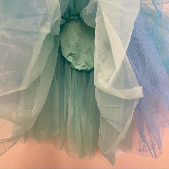 Costume Gallery Dance ballet tutu teal aqua blue velvet rhinestone mesh -MC - Picture 4 of 11